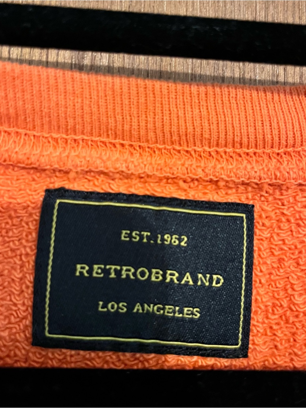 Retrobrand Detroit City Tennis Club Orange Crewneck Sweater, S - Picture 4 of 4